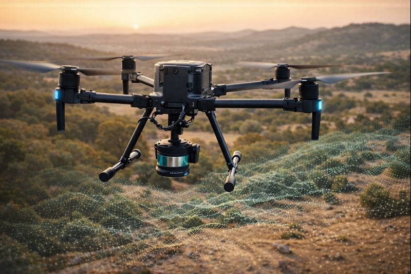 LiDAR-equipped drone for topographic survey